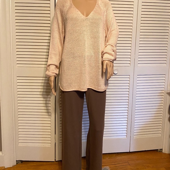 Pure Jill French Terry Cocoa Mocha Medium Pants - Picture 1 of 6